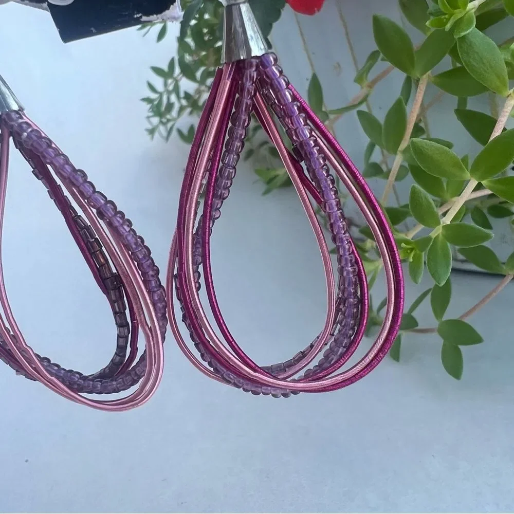 Handcrafted From Artisan Hands To You Boho Beaded Drop Earrings